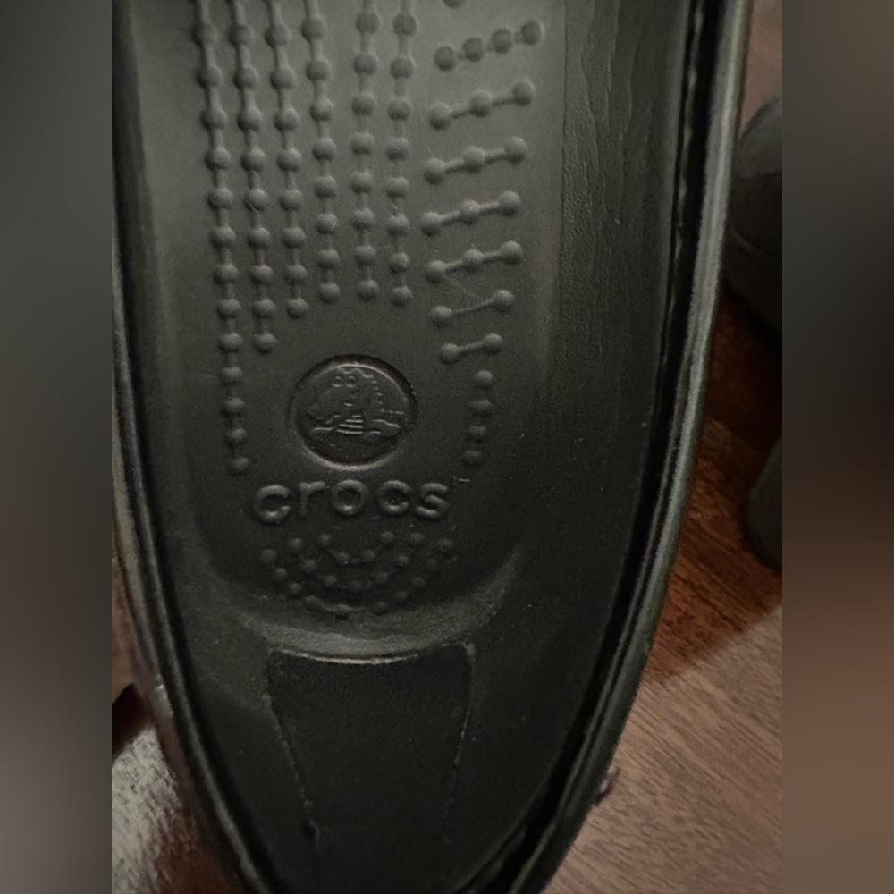 CROCS Black Platform Wedge Pumps - Picture 6 of 10